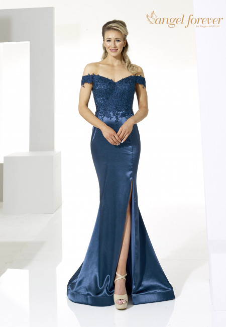 Angel Forever navy fitted evening dress / prom dress